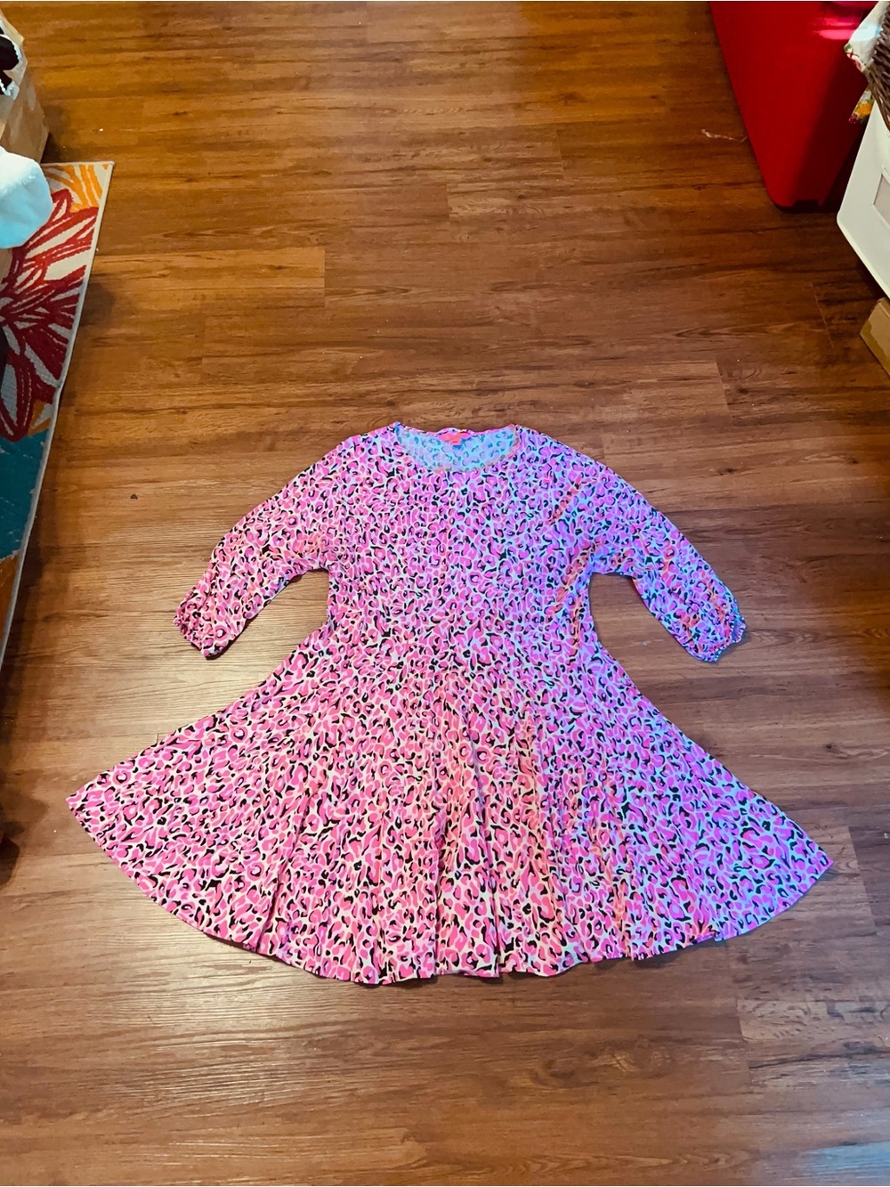 Lilly Pulitzer Pink & Multi Leopard Print Midi Dress size M - Picture 14 of 14